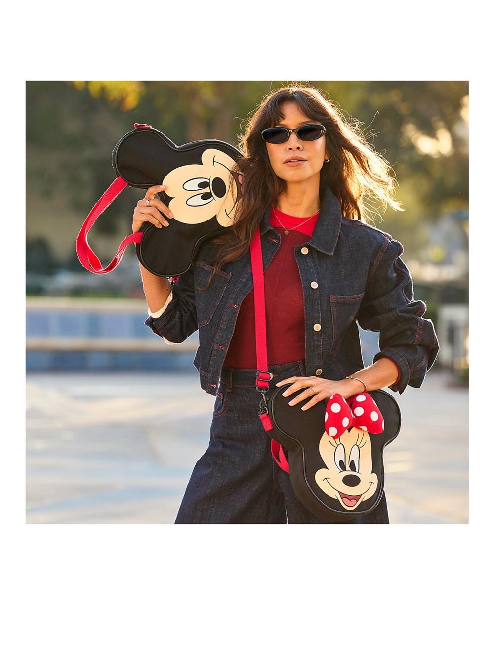 Disney Minnie Mouse Mini Face Canvas Tote Bag - Picture 3 of 9